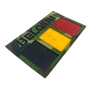 Belgium Belge Belgique Reflective Camouflage Flag Tactical Laser Cut Airsoft Paintball Field Patch