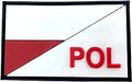 Poland Polish Diagonal POL Flag Tactical PVC Airsoft Paintball Cosplay Team Patch