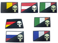 European Countries EU Skull Glow in the Dark Flag Airsoft Paintball PVC Morale Cosplay Team Patch