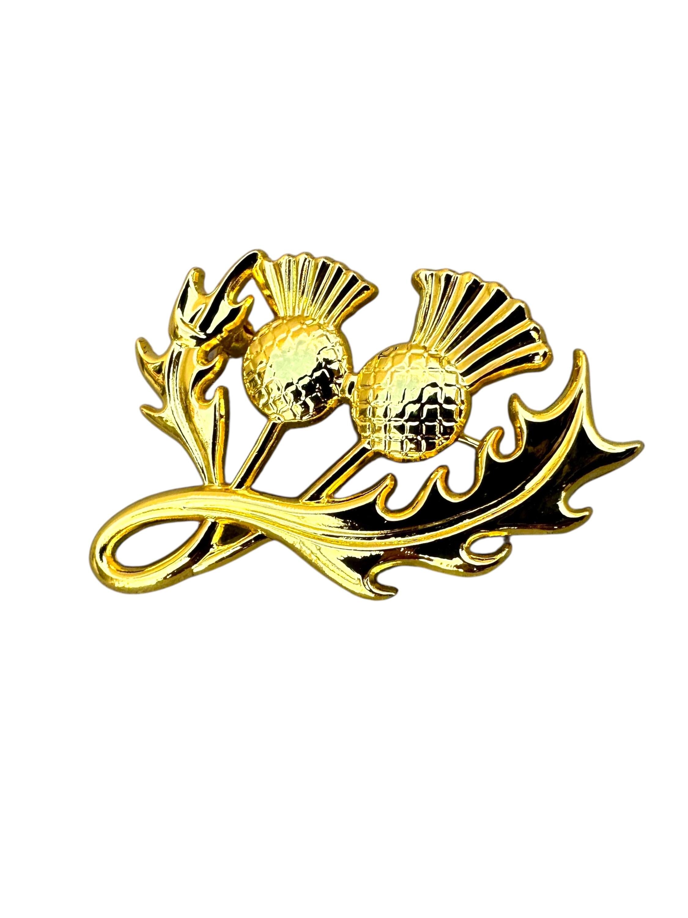 Scotland Scottish Twisted Thistle Cosplay Metal Pin Badge Decorative Brooch
