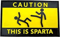 Caution This is Sparta Tactical PVC Airsoft Paintball Cosplay Patch
