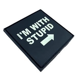 I'm with Stupid Tactical PVC Airsoft Paintball Morale Patch