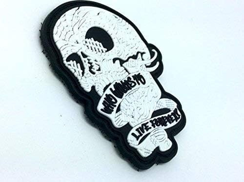Who Wants To Live Forever Skull Tactical Paintball Airsoft Paintball PVC Morale Biker Patch