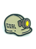 Coal Miners Hard Hat Cap Lamp Mining Tribute Metal Pin Badge Brooch