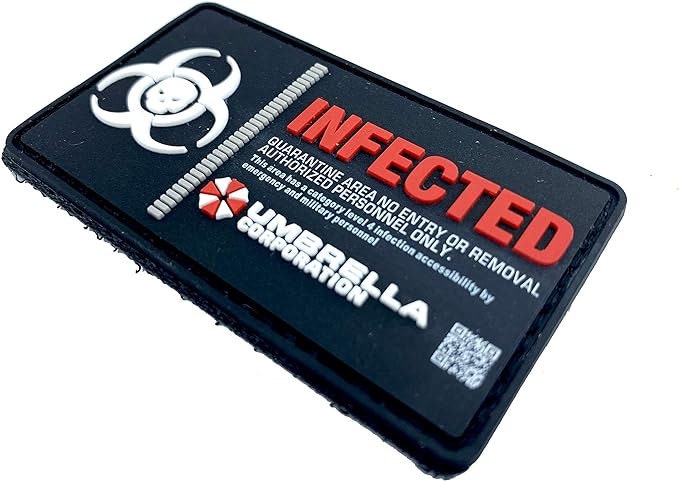 Umbrella Corporation Infected Quarantine Zombie Outbreak Airsoft PVC Morale Fan Sci Fi Patch