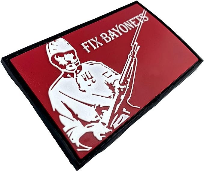 Fix Bayonets Airsoft Paintball PVC Morale Team Patch