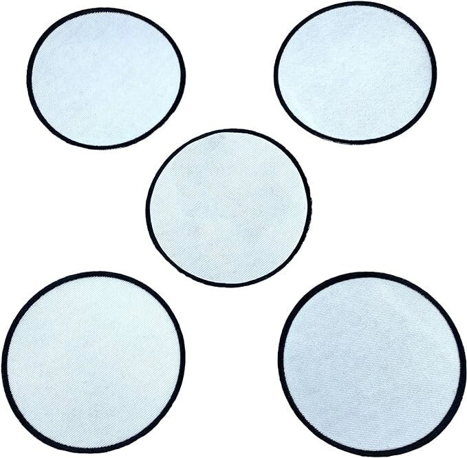 Round Hook Backed Sublimation Blank Patches for DIY Custom Patches