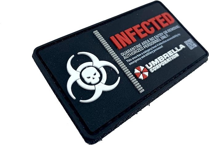 Umbrella Corporation Infected Quarantine Zombie Outbreak Airsoft PVC Morale Fan Sci Fi Patch