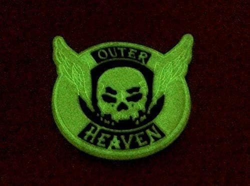 Outer Heaven Skull Wings Glow In The Dark PVC Airsoft Cosplay Patch