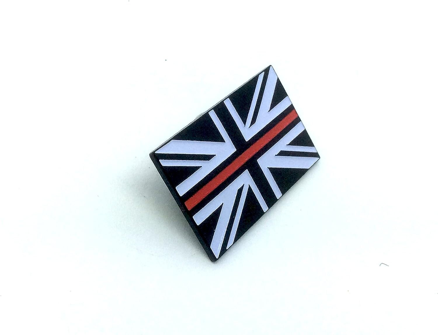 Thin Red Line Union Jack Fire Service Metal Pin Badge Brooch