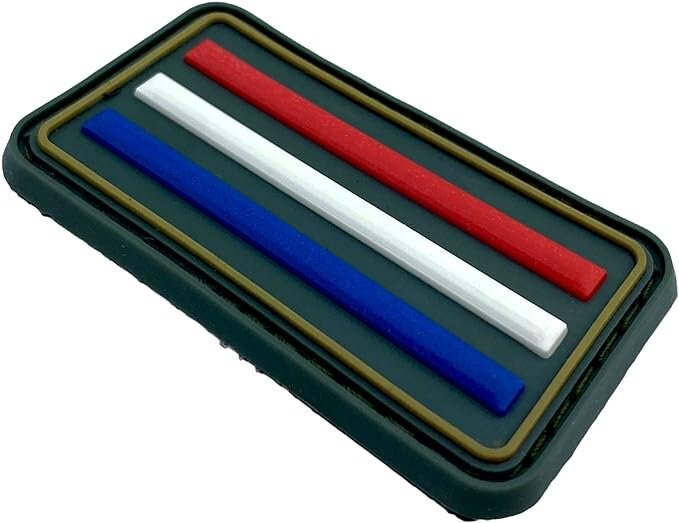 Netherlands Hollands HOL Bars Stripes Flag PVC Airsoft Paintball Morale Patch
