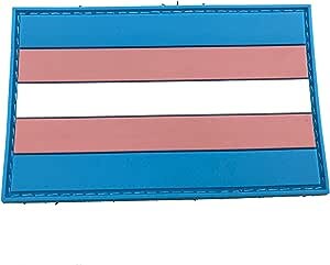 Trans Transexual Gay Pride  LGBTQ Flag PVC Airsoft Paintball Patch