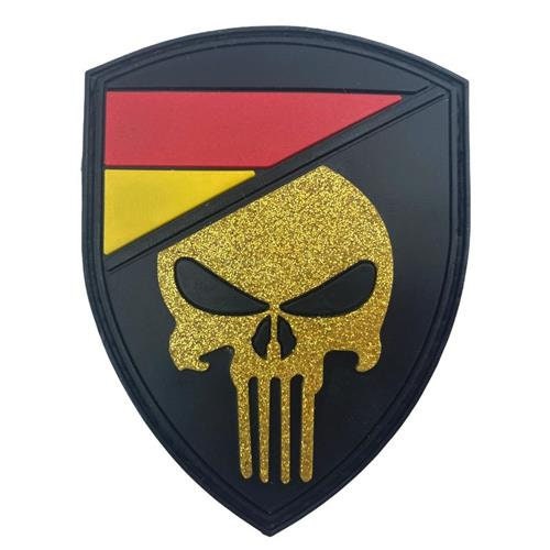 Deutschland German Germany Skull Flag Airsoft PVC Morale Cosplay Team Patch