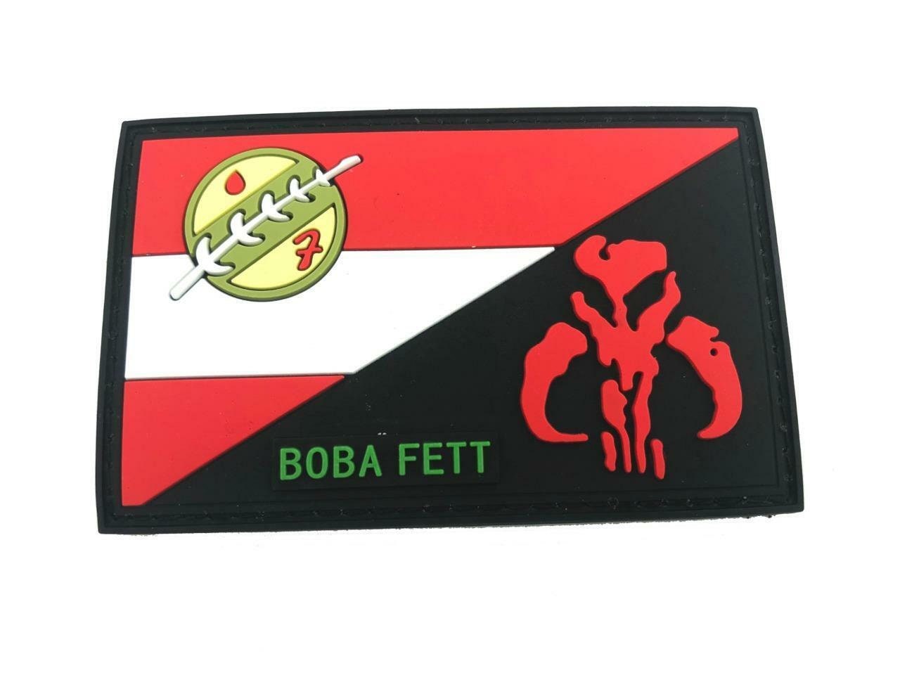 Austria Österreich Flag Bounty Hunter Boba Fett Bantha Skull Cosplay Airsoft PVC Fan Morale Patch