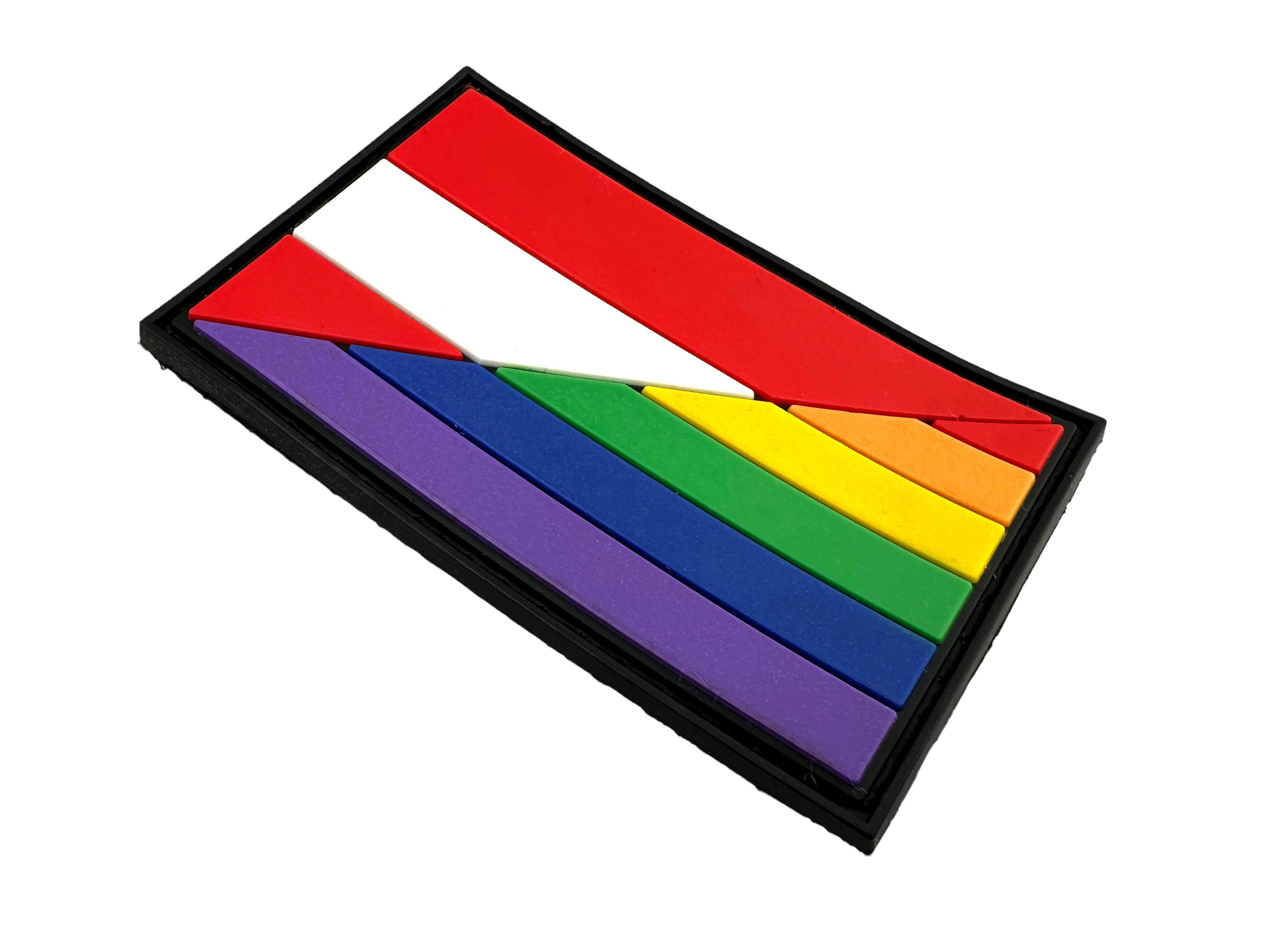 Österreich Austria Transisition Gay Pride Rainbow LGBTQ Flag PVC Airsoft Paintball Patch