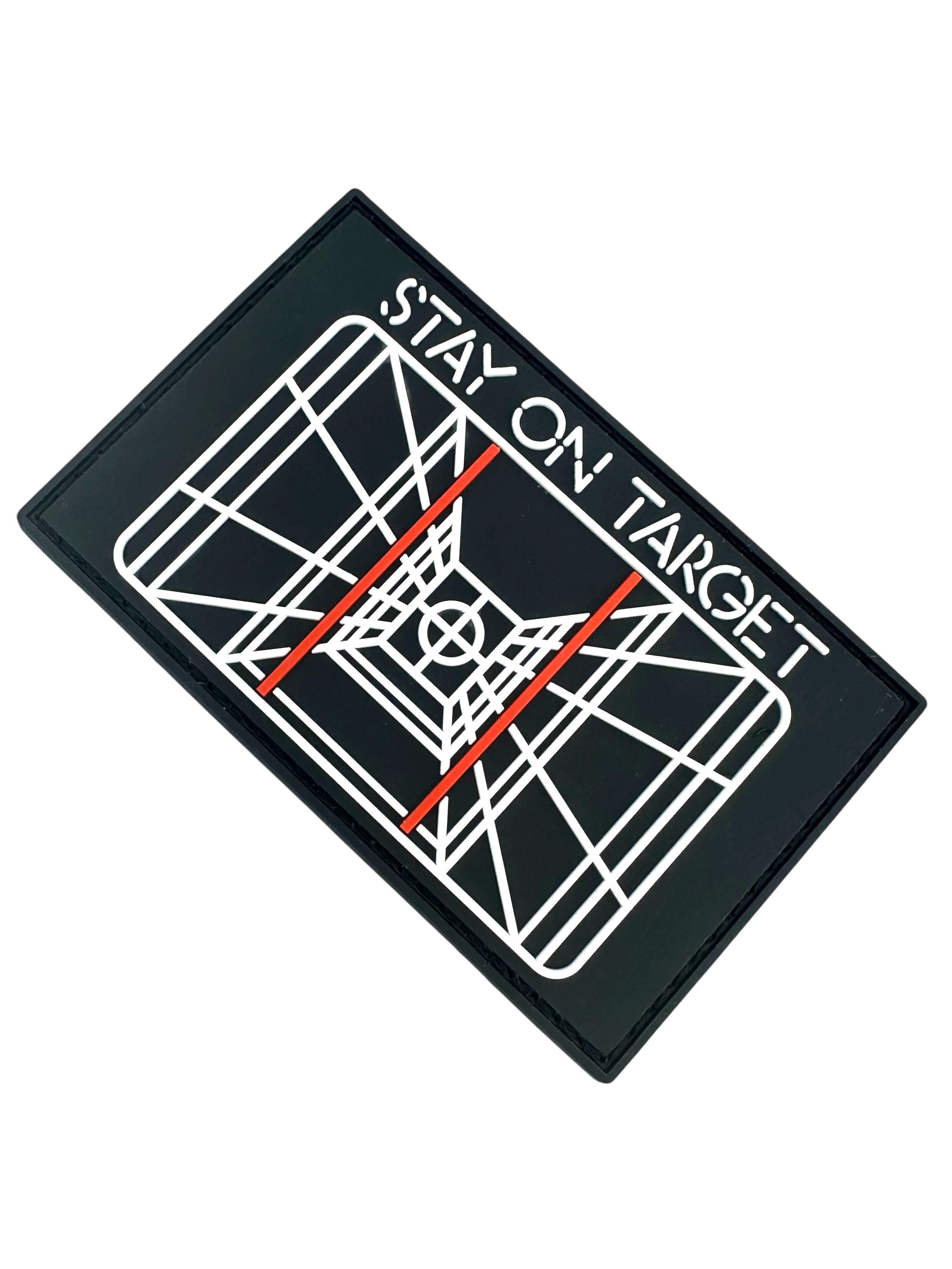 Stay on Target Airsoft Paintball PVC Morale Fan Patch