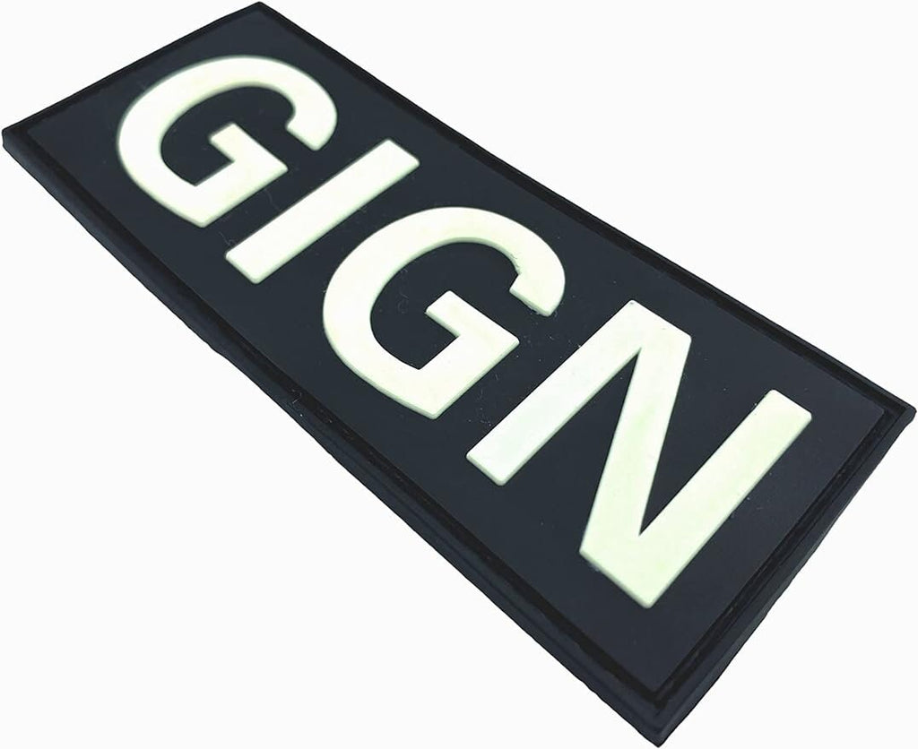 GIGN Groupe d'intervention de la Gendarmerie Nationale Glow in The Dark Tactical Airsoft Paintball PVC Morale Patch