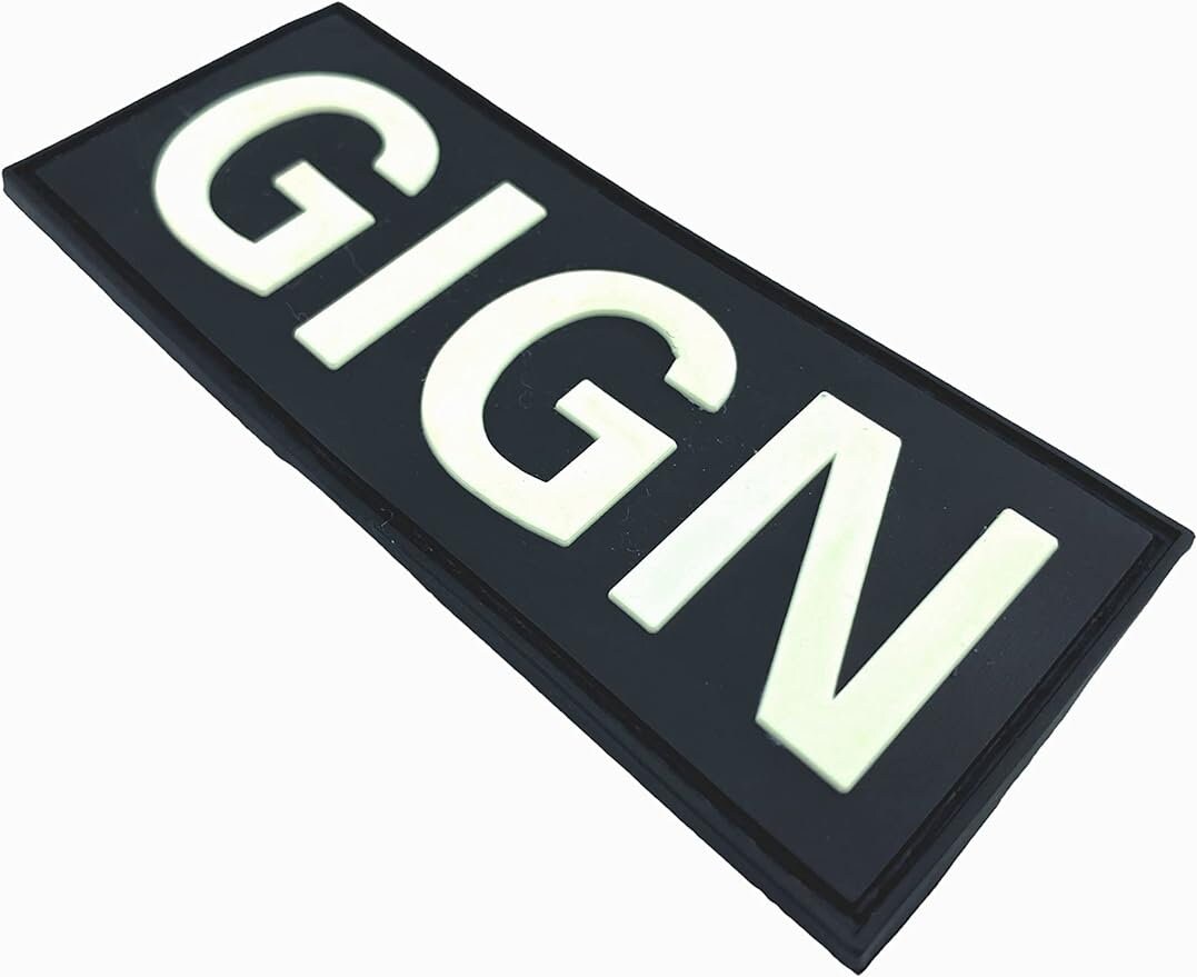 GIGN Groupe d'intervention de la Gendarmerie Nationale Glow in The Dark Tactical Airsoft Paintball PVC Morale Patch