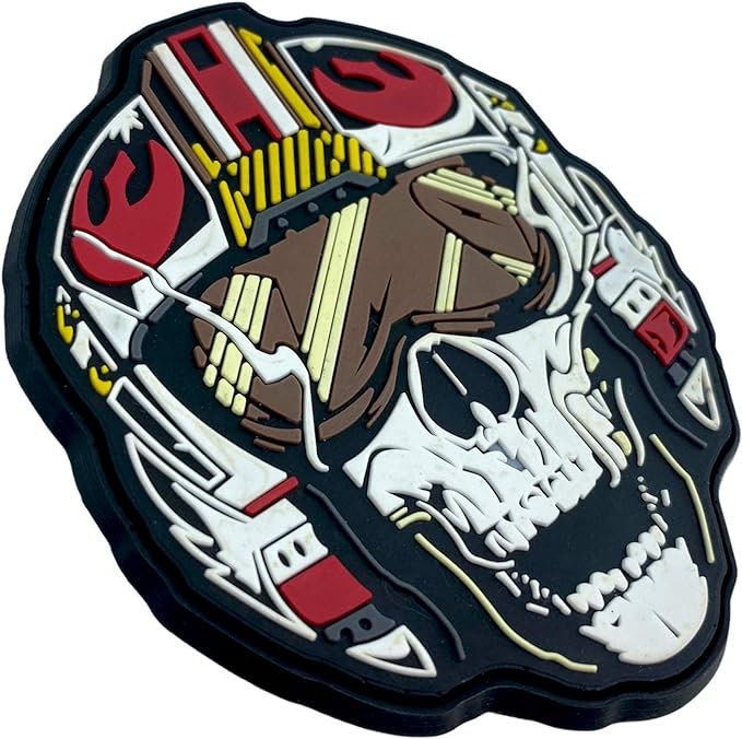 Rogue Squadron Skull Tactical PVC Airsoft Paintball Cosplay Fan Patch