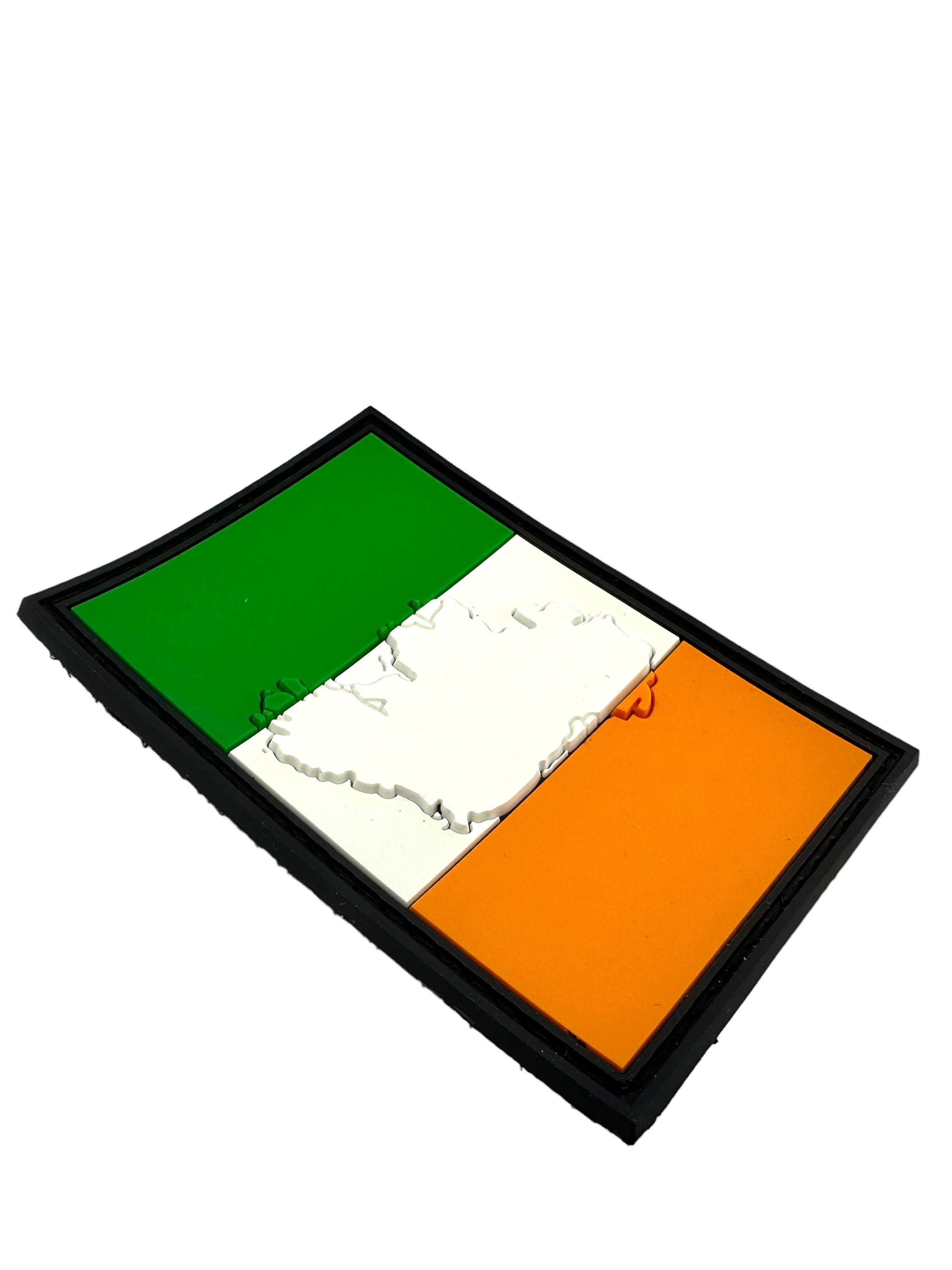 Embossed Ireland Irish Country Tricolour Flag Airsoft PVC Morale Cosplay Team Patch