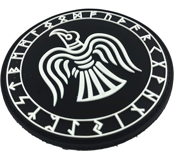 Odin's Raven Norse Rune Viking PVC Airsoft Paintball Morale Patch