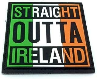 Straight Outta Ireland Flag PVC Airsoft Paintball Team Patch