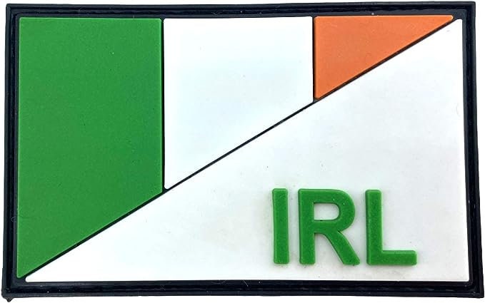 Ireland Irish Diagonal IRL Flag Tactical PVC Airsoft Paintball Cosplay Team Patch