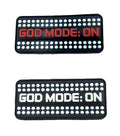 God Mode ON Glow in the Dark Tactical Airsoft Paintball PVC Morale Patch