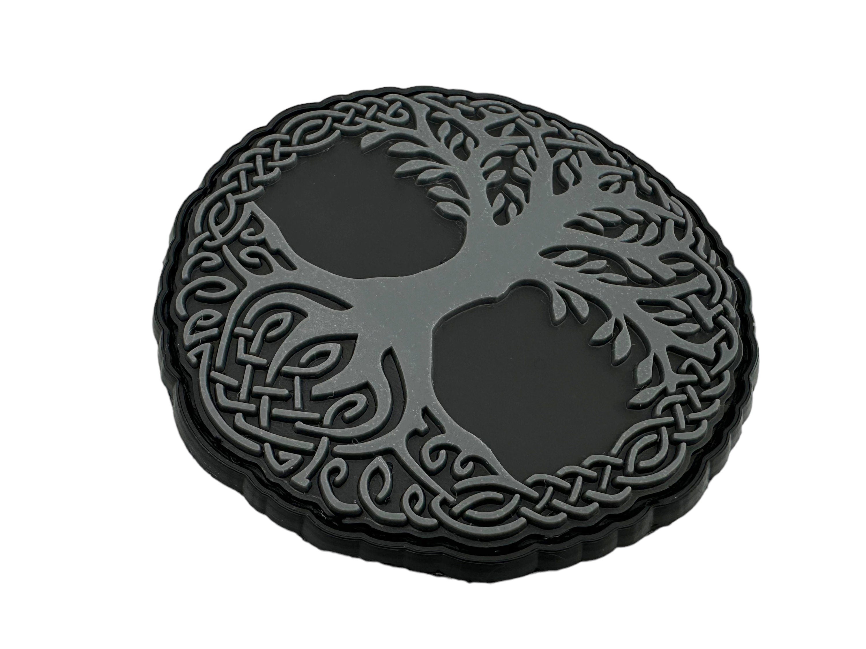 Tree of Life Viking Grey Norse Cosplay PVC Airsoft Paintball Morale Patch