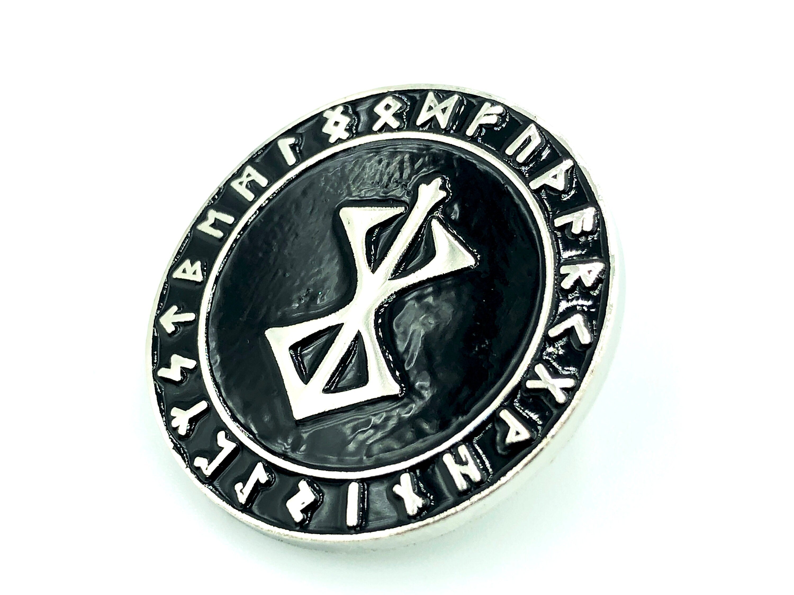 Berserk Berserker Brand Of Sacrifice Norse Rune Viking Silver Metal Pin Badge Brooch
