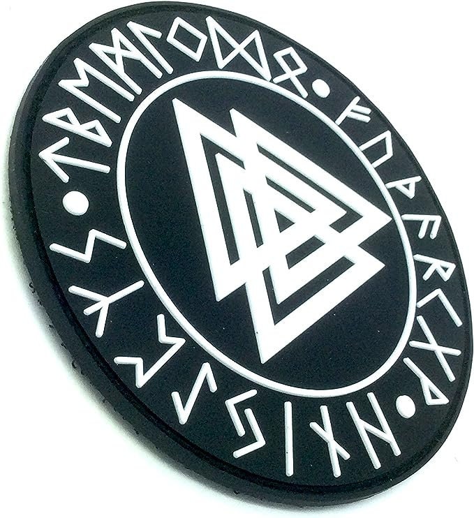 Valknut Knot Of The Slain Norse Rune Viking PVC Airsoft Paintball Morale Patch