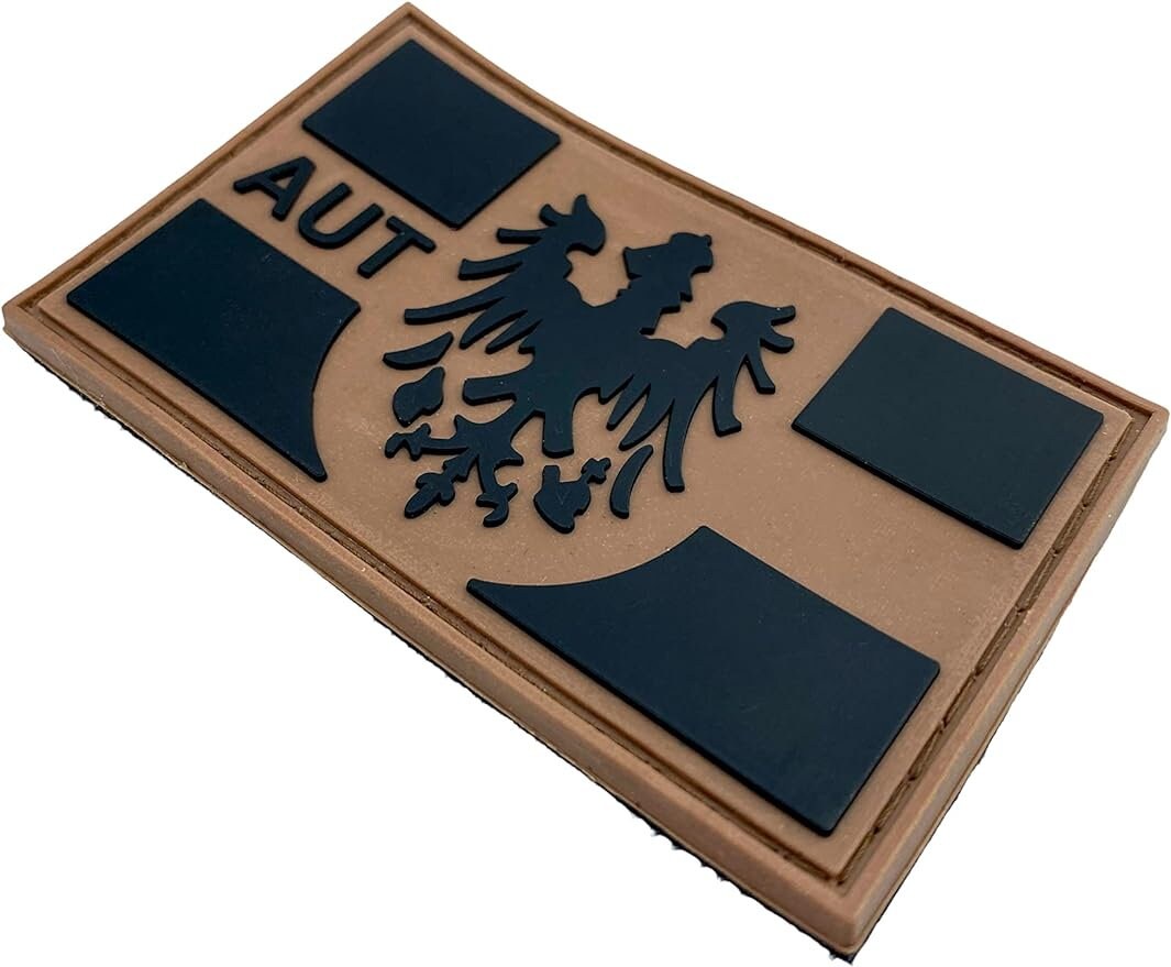 Austrian Austria AUT Coat of Arms Flag Tactical Airsoft Paintball PVC Morale Patch