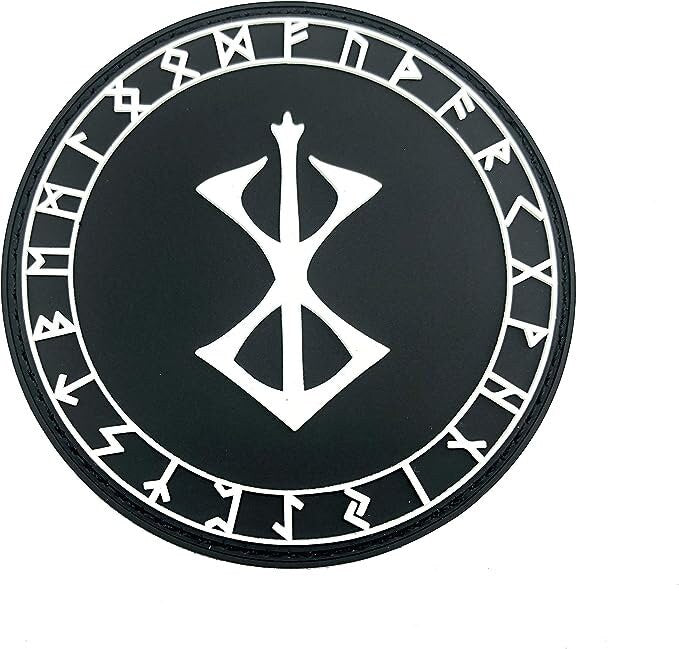 Berserk Berserker Brand Of Sacrifice Norse Rune Viking PVC Airsoft Paintball Morale Patch