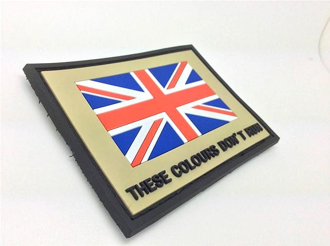 These Colours Don't Run Union Jack United Kingdom PVC Airsoft Paintball Team Patch