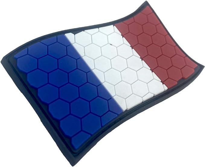France French Honeycomb Flag Airsoft PVC Morale Cosplay Team Patch