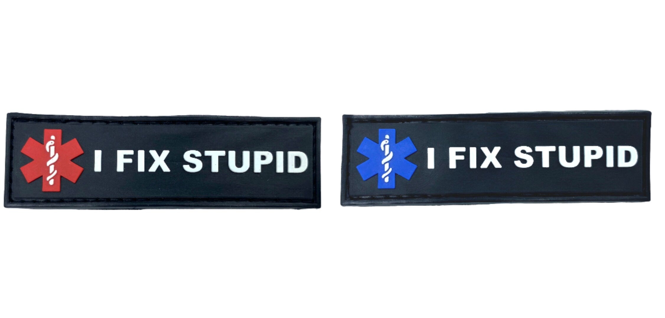 I Fix Stupid Thin Medic Tactical Airsoft Paintball PVC Morale Patch