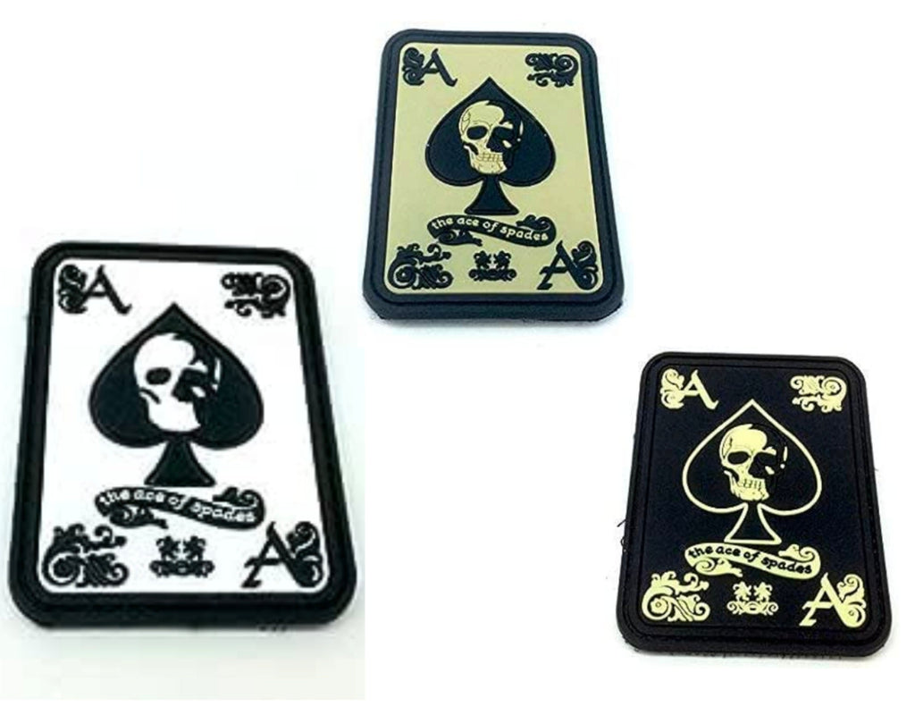 Ace Of Spades Biker Airsoft Paintball PVC Morale Patch