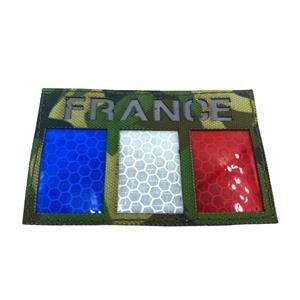 France French Reflective Camouflage Flag Tactical Laser Cut Airsoft Paintball Field Patch