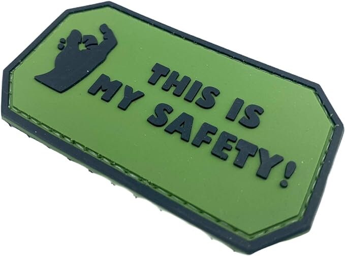 This is My Safety Paintball Airsoft Paintball PVC Morale Fan Patch