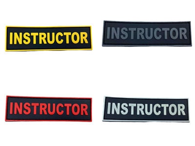 Instructor Tactical Airsoft Paintball PVC Morale Cosplay Patch