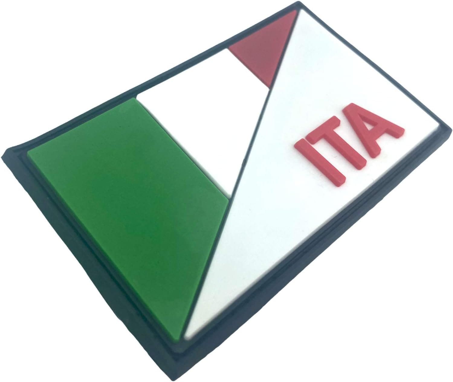 Italy Italian Diagonal ITA Flag Tactical PVC Airsoft Paintball Cosplay Team Patch