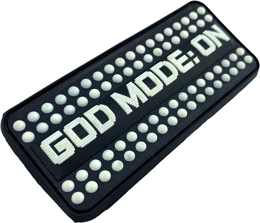 God Mode ON Glow in the Dark Tactical Airsoft Paintball PVC Morale Patch