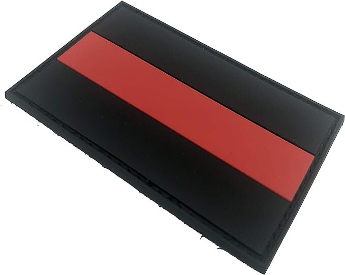 Thin Red Line Fire Service Fireman Flag Paintball Airsoft Paintball PVC Morale Patch