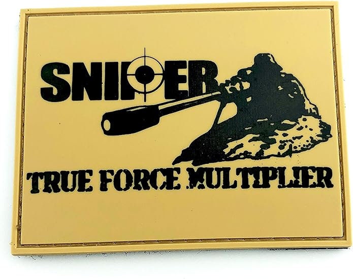 Sniper True Force Multiplier Tactical PVC Airsoft Paintball Cosplay Patch