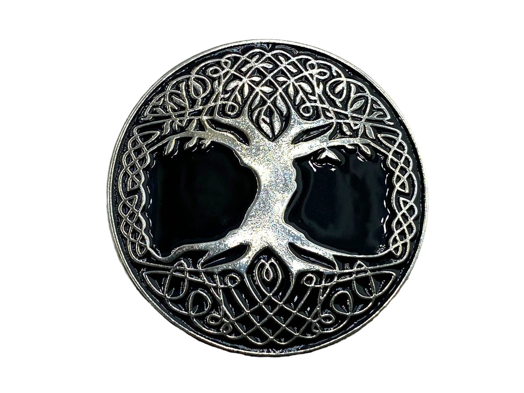 Tree Of Life Rune Norse Viking Silver Metal Pin Badge Brooch