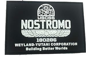 USCSS Nostromo Alien Weyland Yutani Building Better Worlds Airsoft Paintball PVC Morale Sci Fi Patch