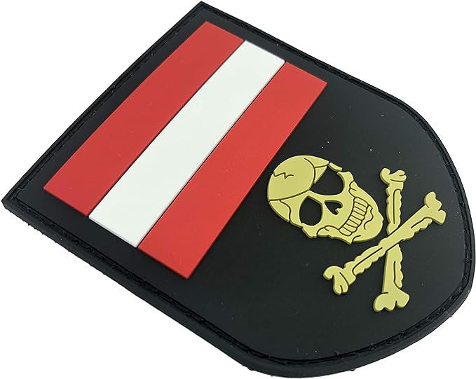 Österreich Austria Austrian Skull & Crossbones Pirate Flag Airsoft PVC Morale Cosplay Team Patch