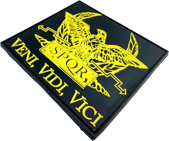 SPQR Ancient Roman Republic Veni Vidi Vici PVC Airsoft Paintball Patch