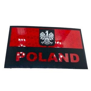 Polska Poland Polish Reflective Flag Tactical Laser Cut Airsoft Paintball Field Patch