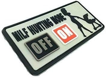 MILF Hunting Mode ON Tactical PVC Airsoft Paintball Cosplay Biker Patch